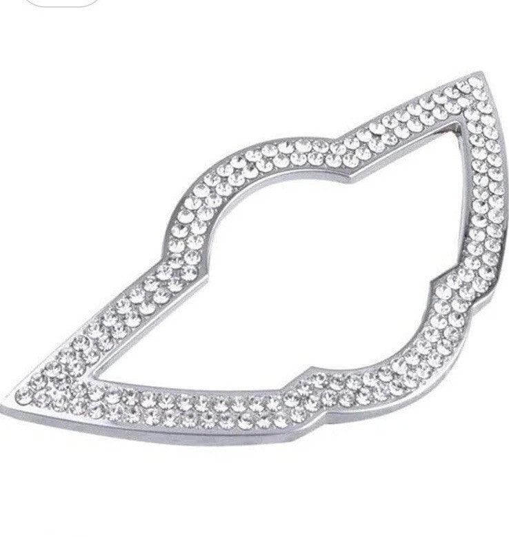 Car Mini Rhinestone Steering Wheel Center Emblem Cooper Diamond Sticker Logo