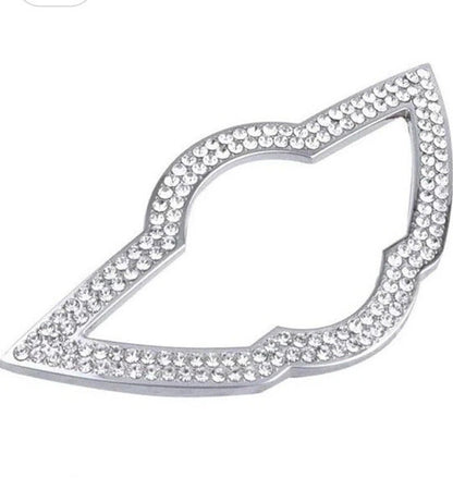 Car Mini Rhinestone Steering Wheel Center Emblem Cooper Diamond Sticker Logo