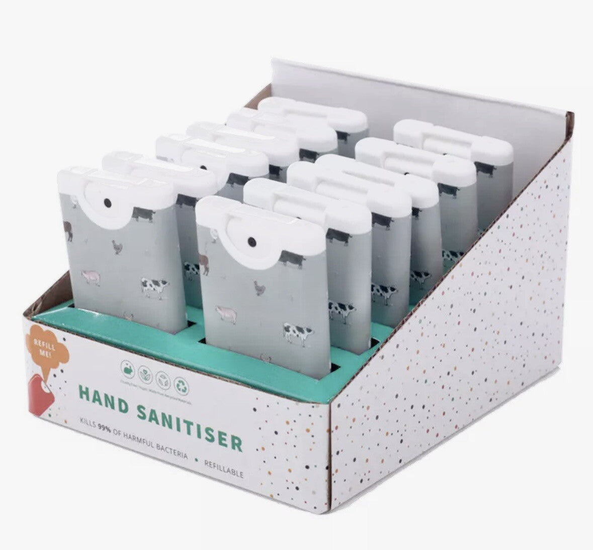 Wolf Animal Hand Sanitiser Spray Anti-Bacterial Refillable Travel Pocket 15ml