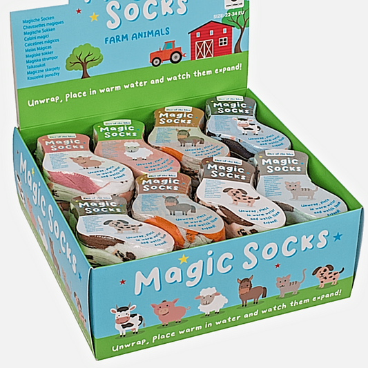 Animal Magic Flannel Socks Xmas Kids pair expanding travel Novelty compact Gift