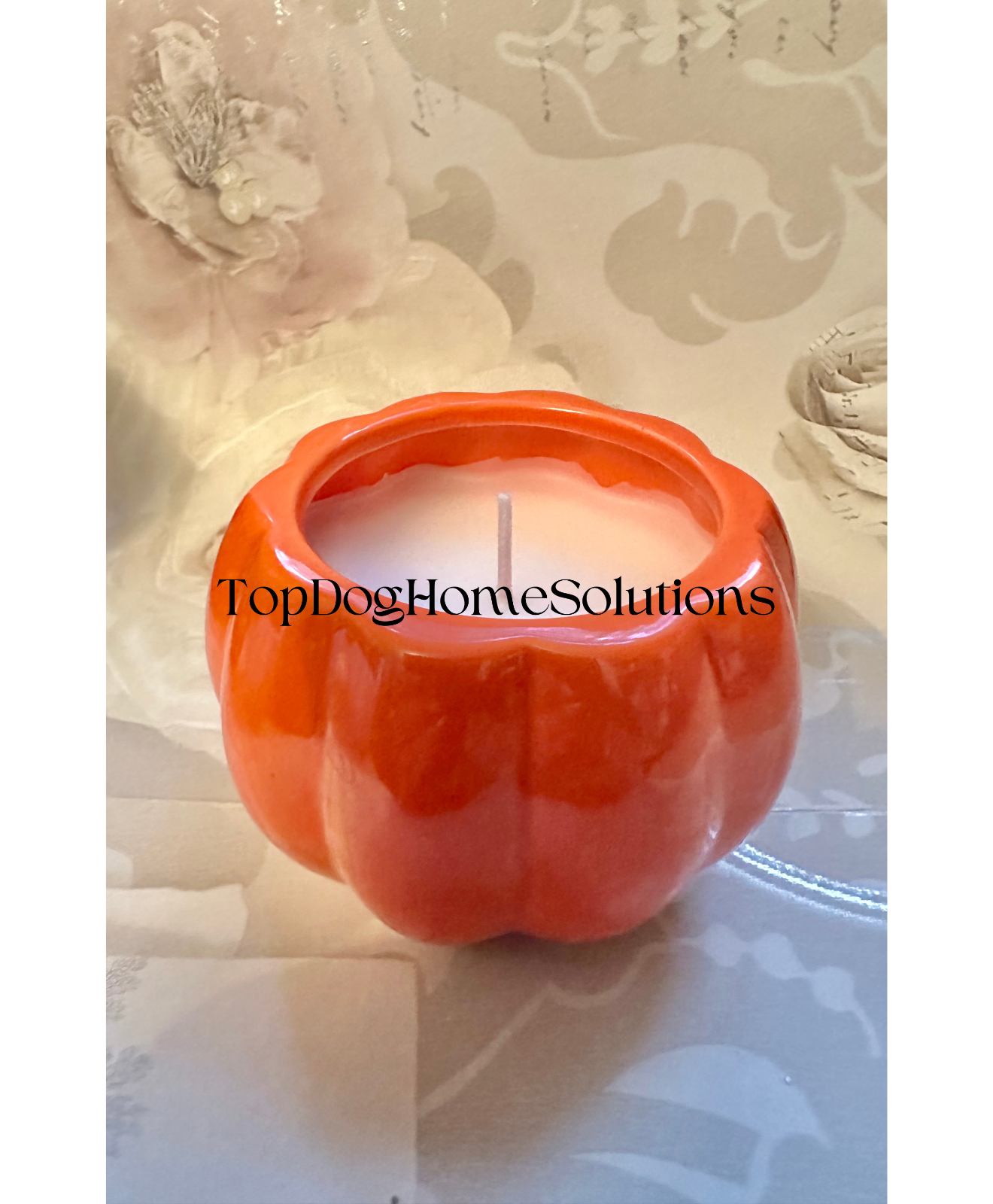 Witch Candle Halloween Pumpkin & Book of spells Scented Gift Ornament Vanilla
