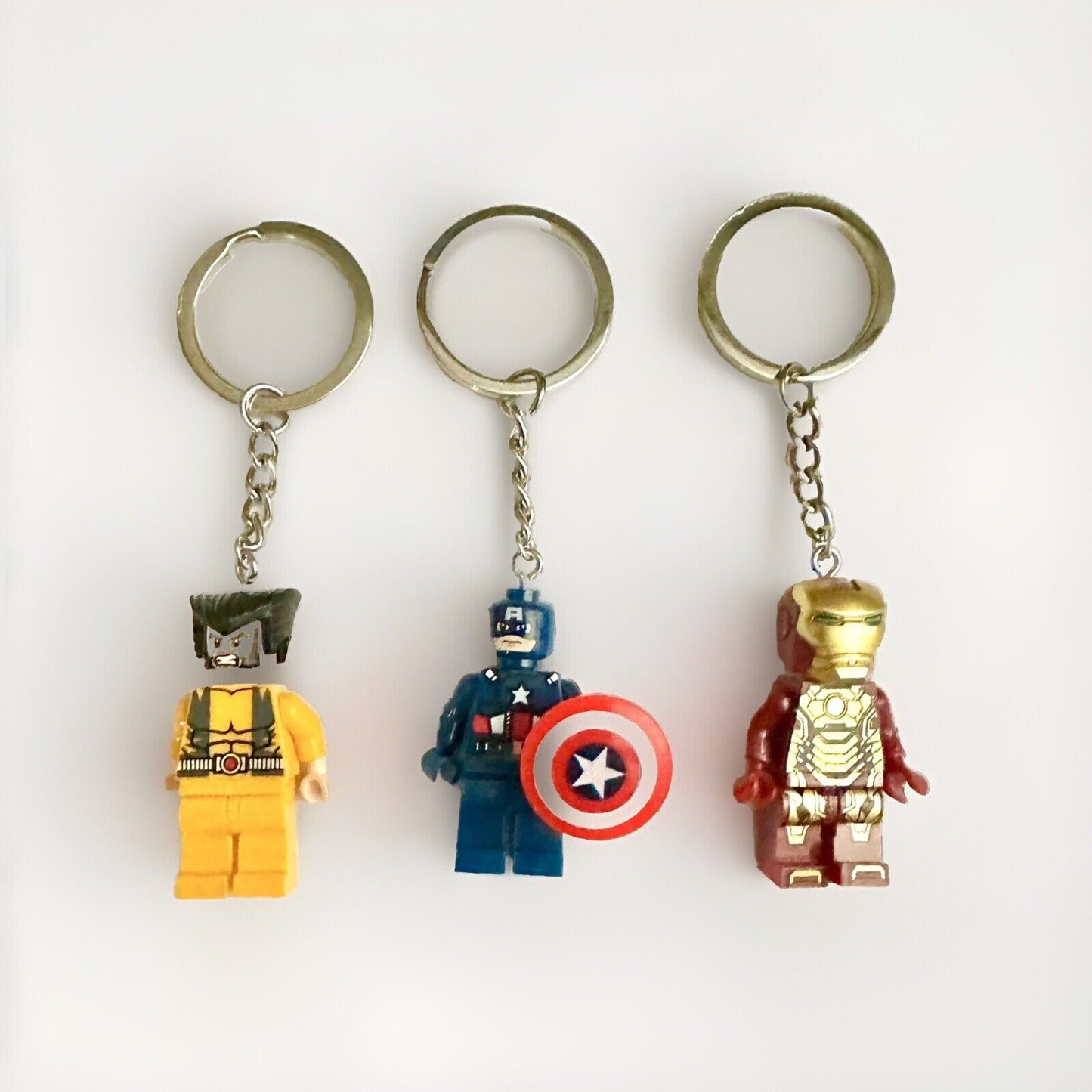 Marvel Iron Man Wolverine 3D Keyring Bag Charm Car Chain Key Gift
