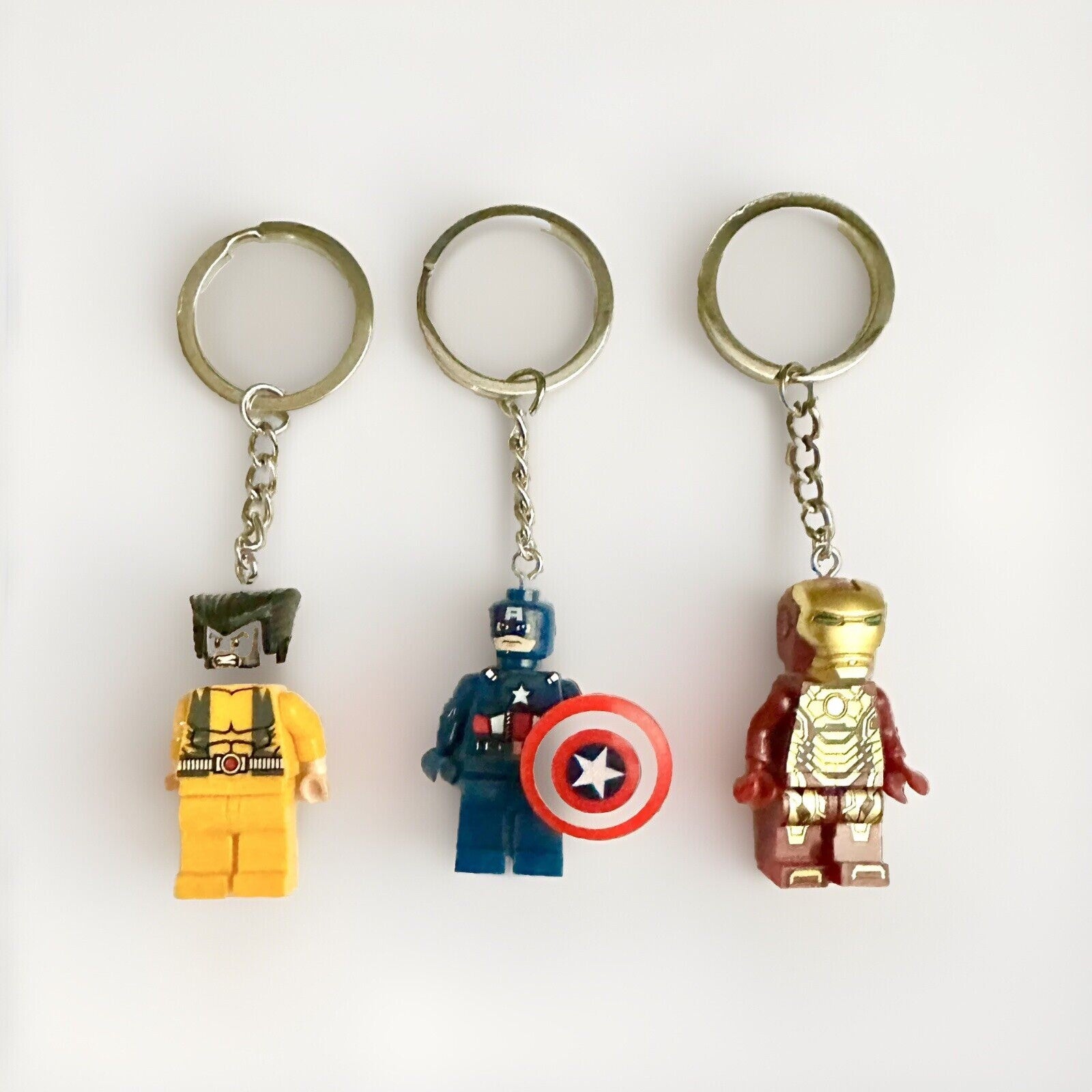 Marvel Iron Man Wolverine 3D Keyring Bag Charm Car Chain Key Gift
