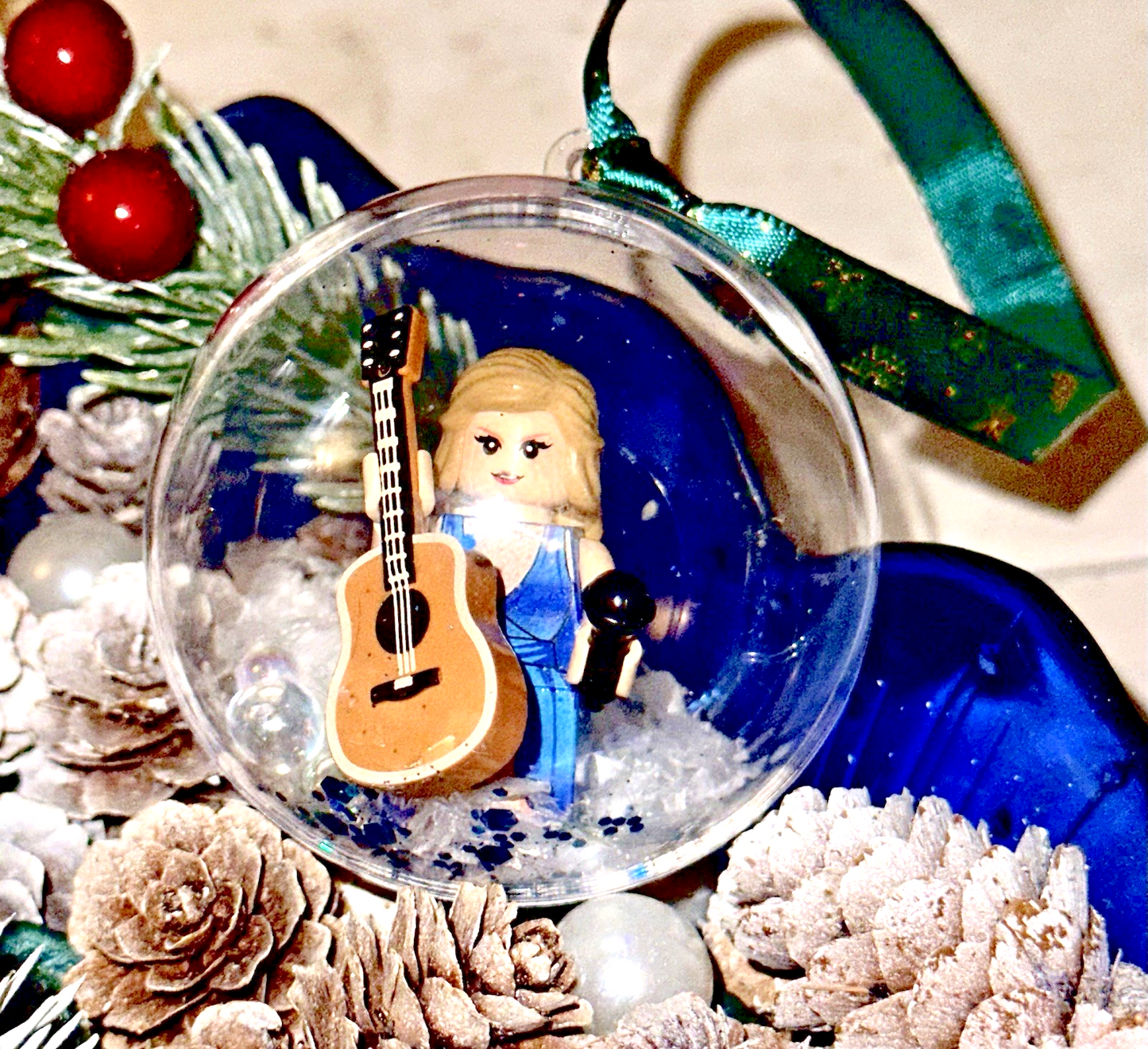 Christmas Taylor Mini Figure Bauble Hanging Snowflake Tree 3D Eras Tour Handmade