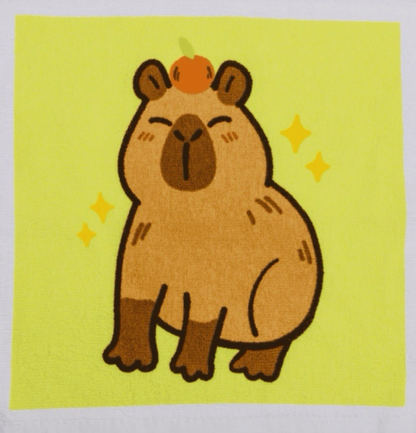 Xmas Capybara Magic Flannel Towel Kids Wash Cloth Bath Animal stocking filler