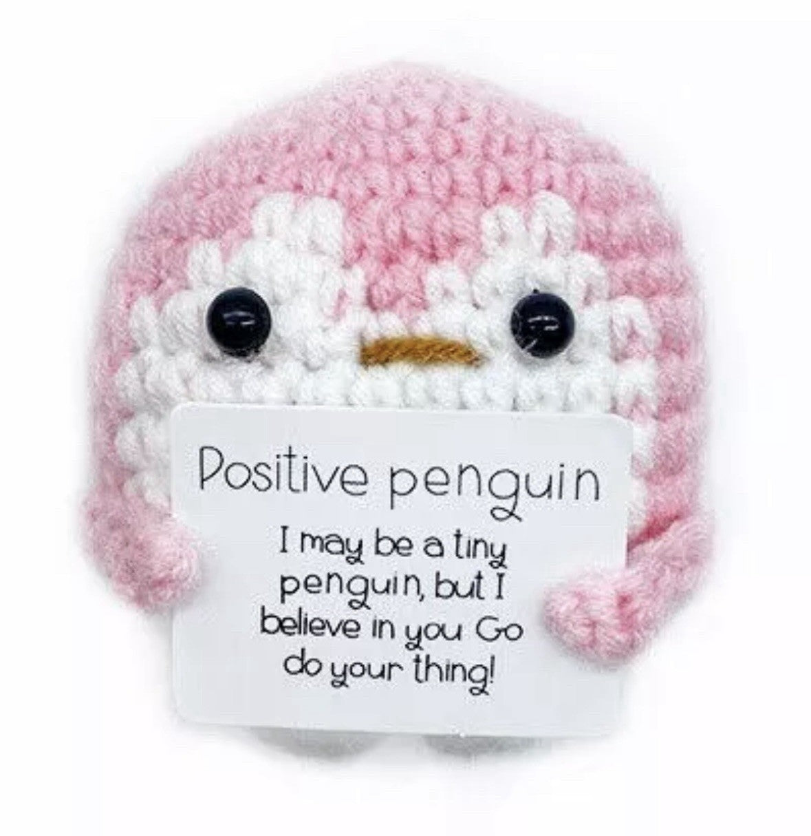 2 X Positive Penguin Grey Pink Xmas Positive Gifts Positivity Gifts Thoughtful