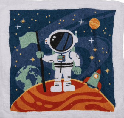 Space Rocket Magic Flannel Man Face Towel cloth Kids Bath Wash bath travel