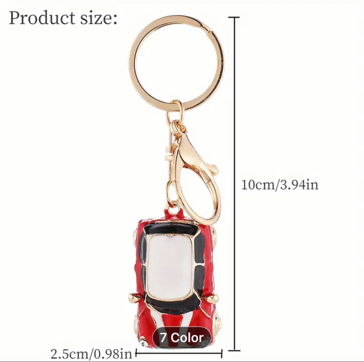 Mini Cooper Car Keyring Key Chain Gift Blue/Red/Black/Wine Rhinestone Metal Gift