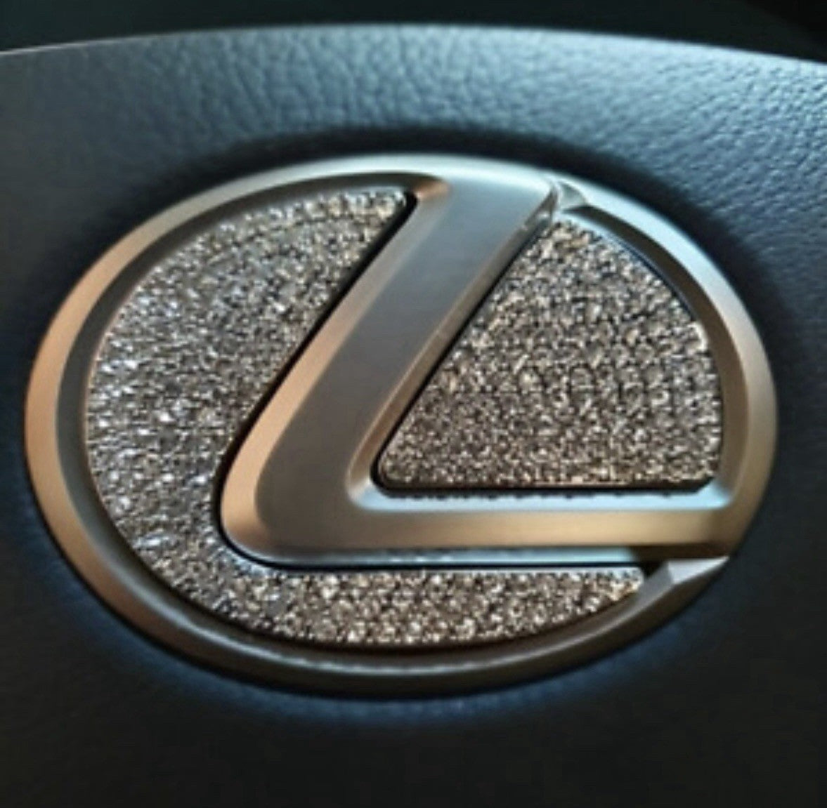 Car Lexus Steering Wheel Trim Rhinestone Crystal Diamond Emblem Sticker Logo