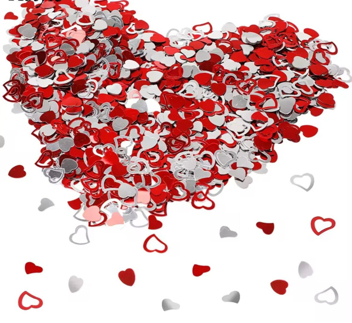 Red Love Heart Table Confetti Romantic Wedding Anniversary Party Valentines