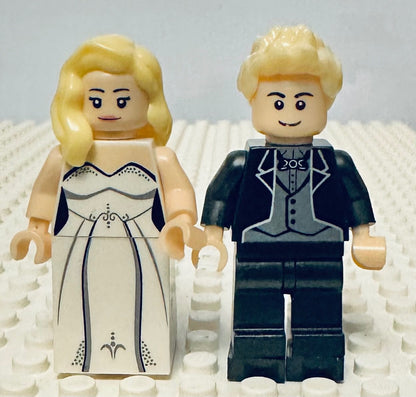 Bride & Groom Wedding Figure couple mini blocks Cake Topper MR & MR MRS & MRS