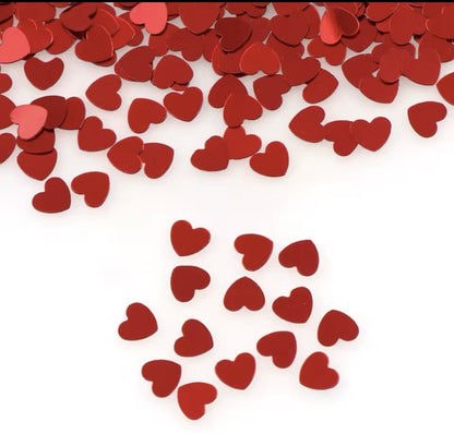 Red Heart Table Confetti Wedding Valentine Day Engagement Party Decor Sprinkles