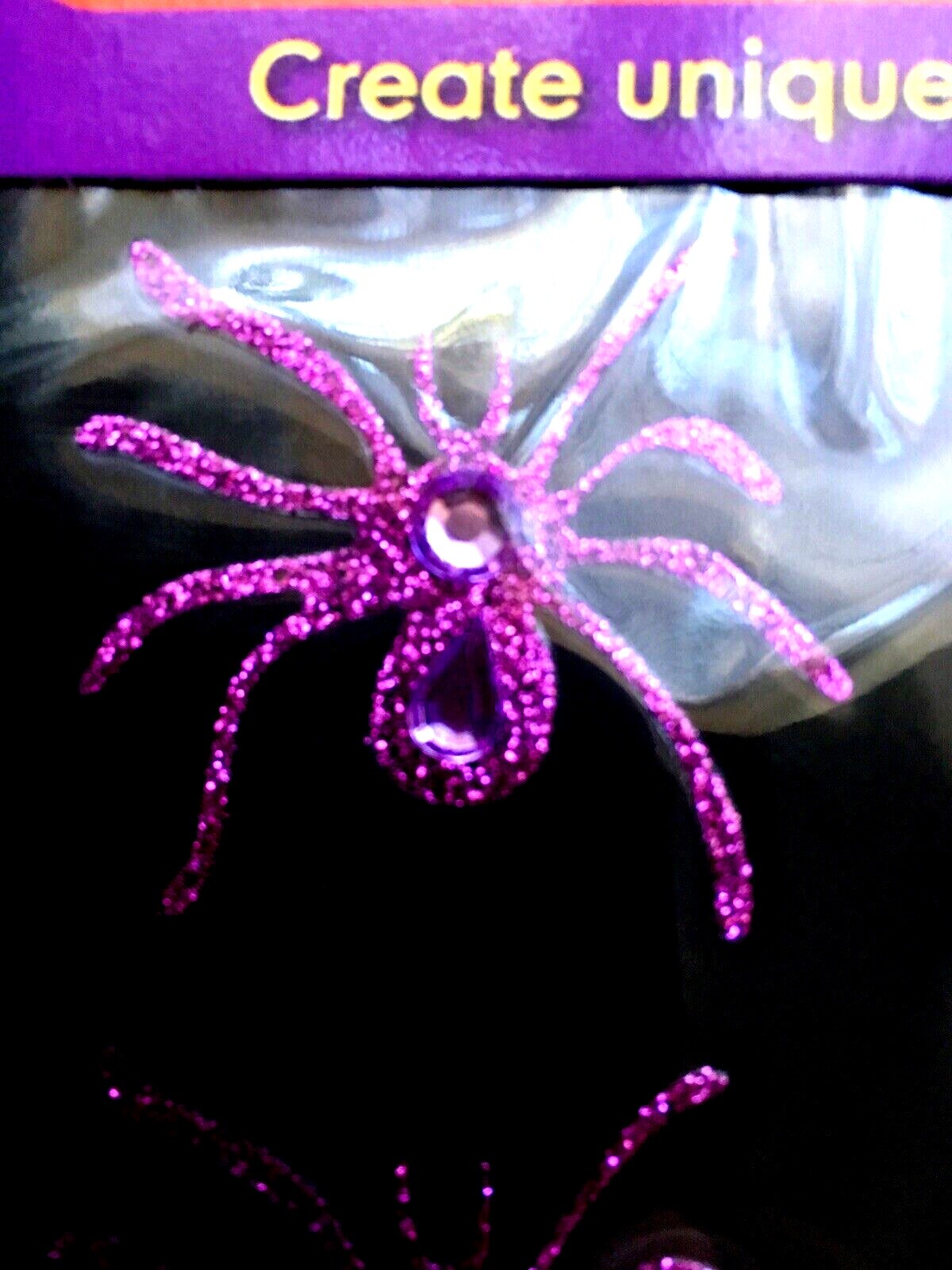 15 spider Halloween Temporary Tattoo Body Art glitter sparkly Decoration girly