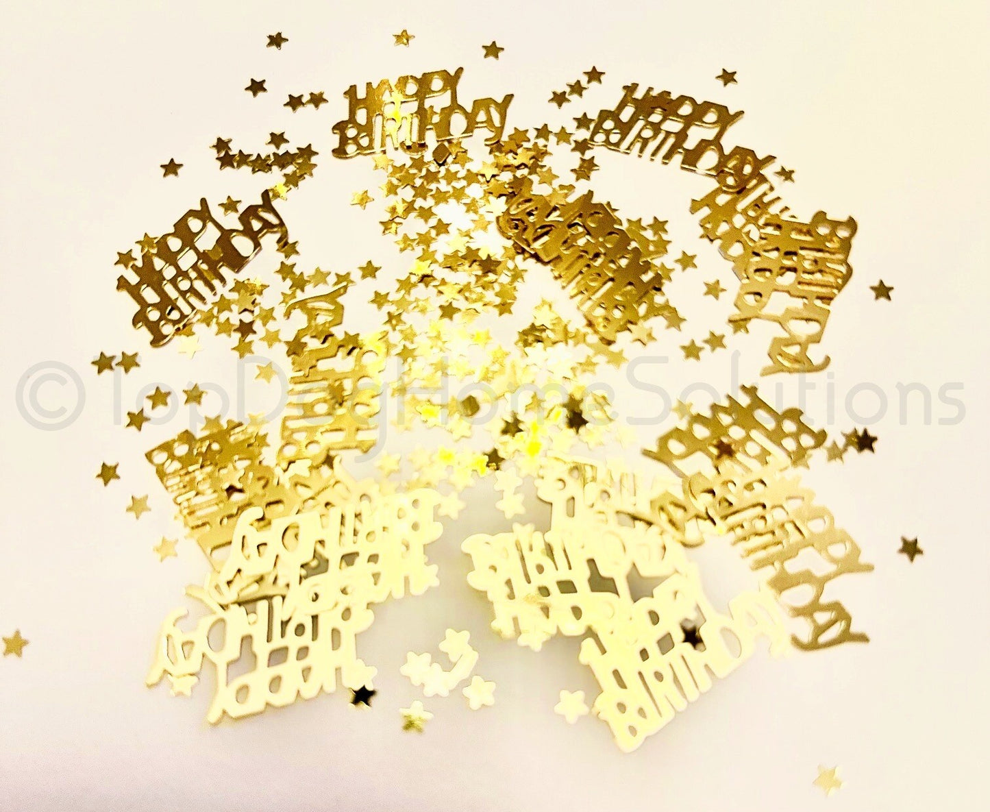 Happy Birthday table confetti scatter Party Blue Pink Gold silver celebrate