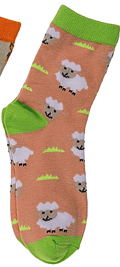 Animal Magic Flannel Socks Xmas Kids pair expanding travel Novelty compact Gift