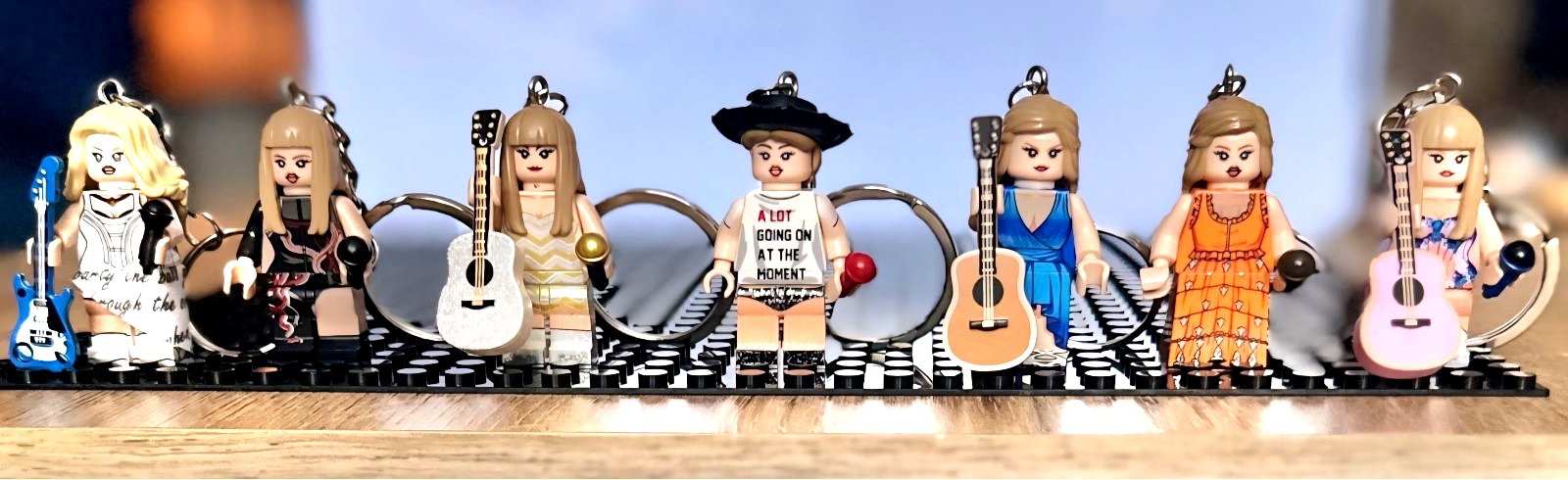 Cute Taylor Inspired 3D Mini Figure Keyring Keychain Eras Gift Music Pop Singer