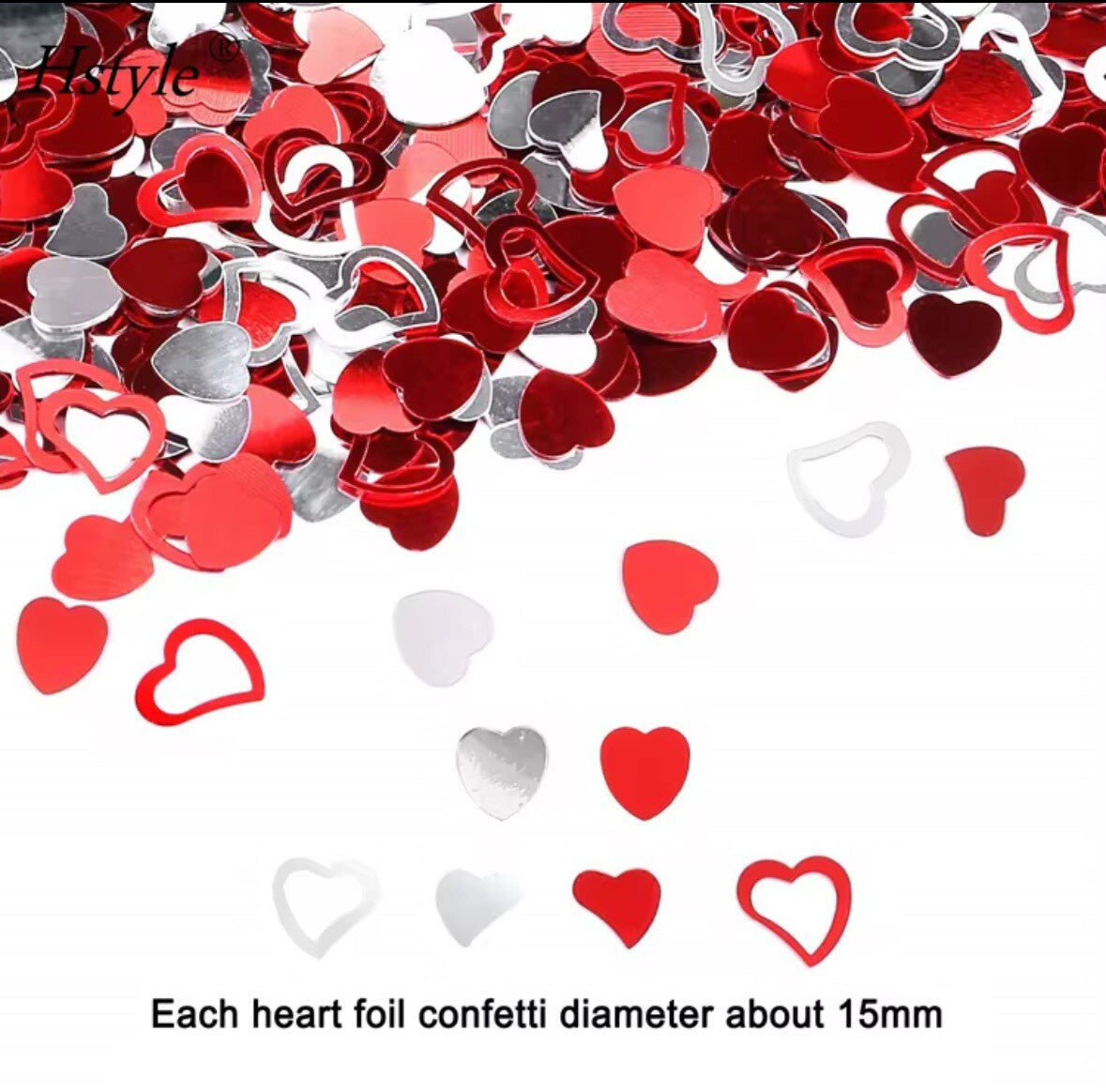 Red Love Heart Table Confetti Romantic Wedding Anniversary Party Valentines