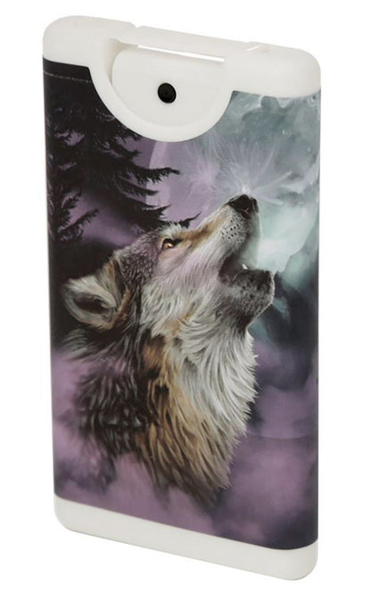Wolf Animal Hand Sanitiser Spray Anti-Bacterial Refillable Travel Pocket 15ml