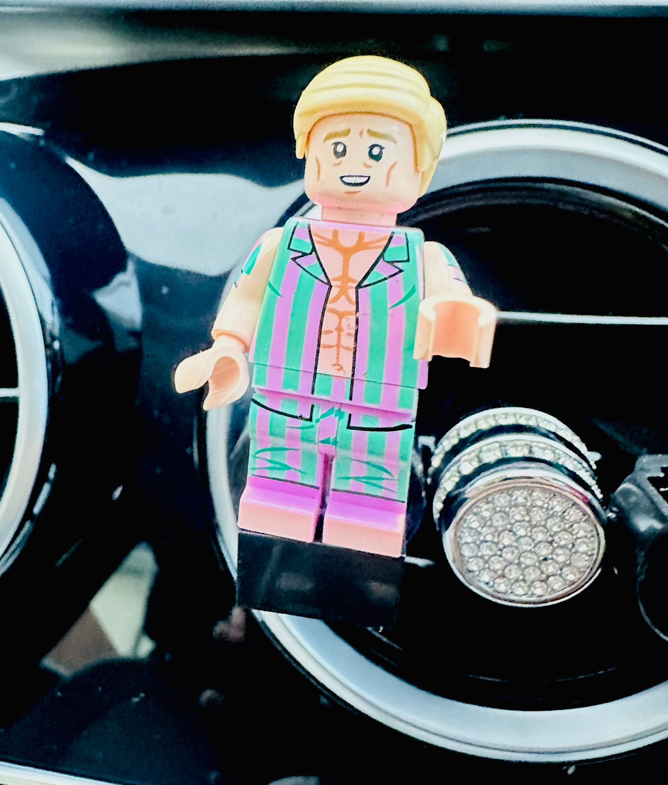 Cute Pink Doll & Ken Air Freshener Mini Figure Car Clip Vent Scent  Gift