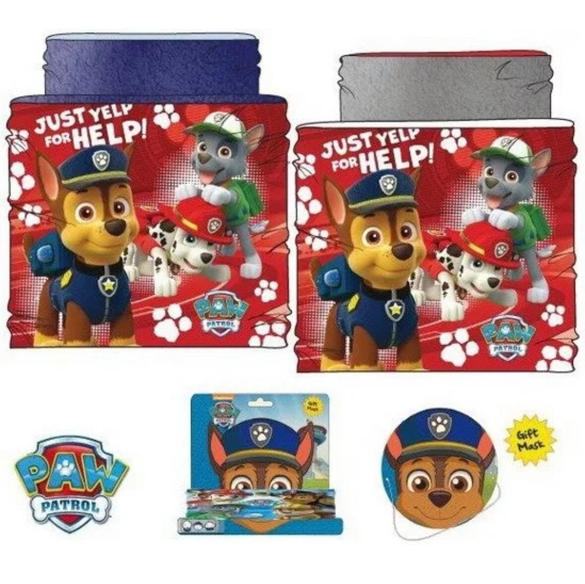 Official PAW Patrol Kids Tube Scarf Snood fleece neck Warmer Winter Gift Xmas