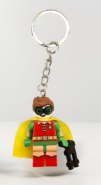 Batman Figure Keyring Couples Love Pink Batgirl Mini DC Bag Charm Gift Car Key