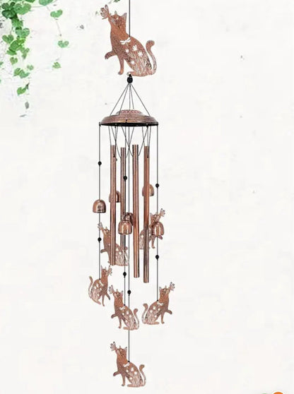 Animal Cat Dog Wind Chime Turtle Butterfly Outdoor Metal Home Patio Porch Garden