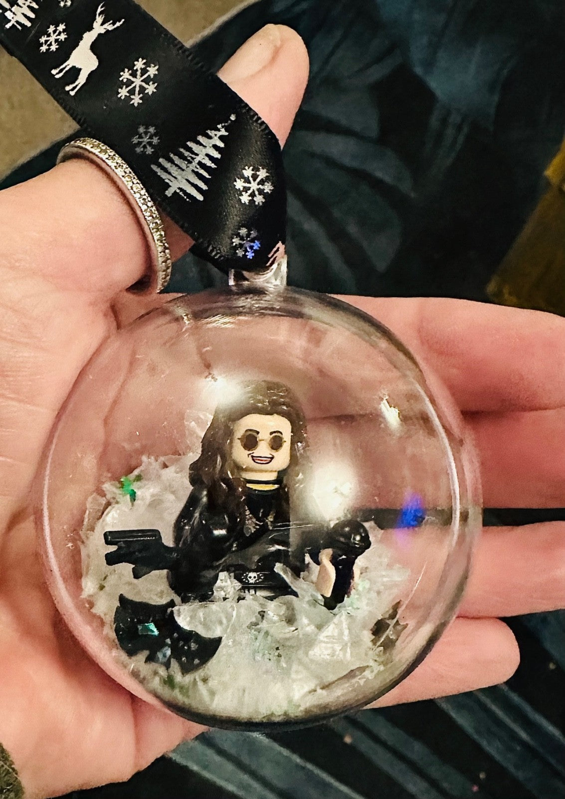 Christmas Ozzy Ozbourne Mini Figure Bauble Hanging Snowflake Tree 3D Handmade