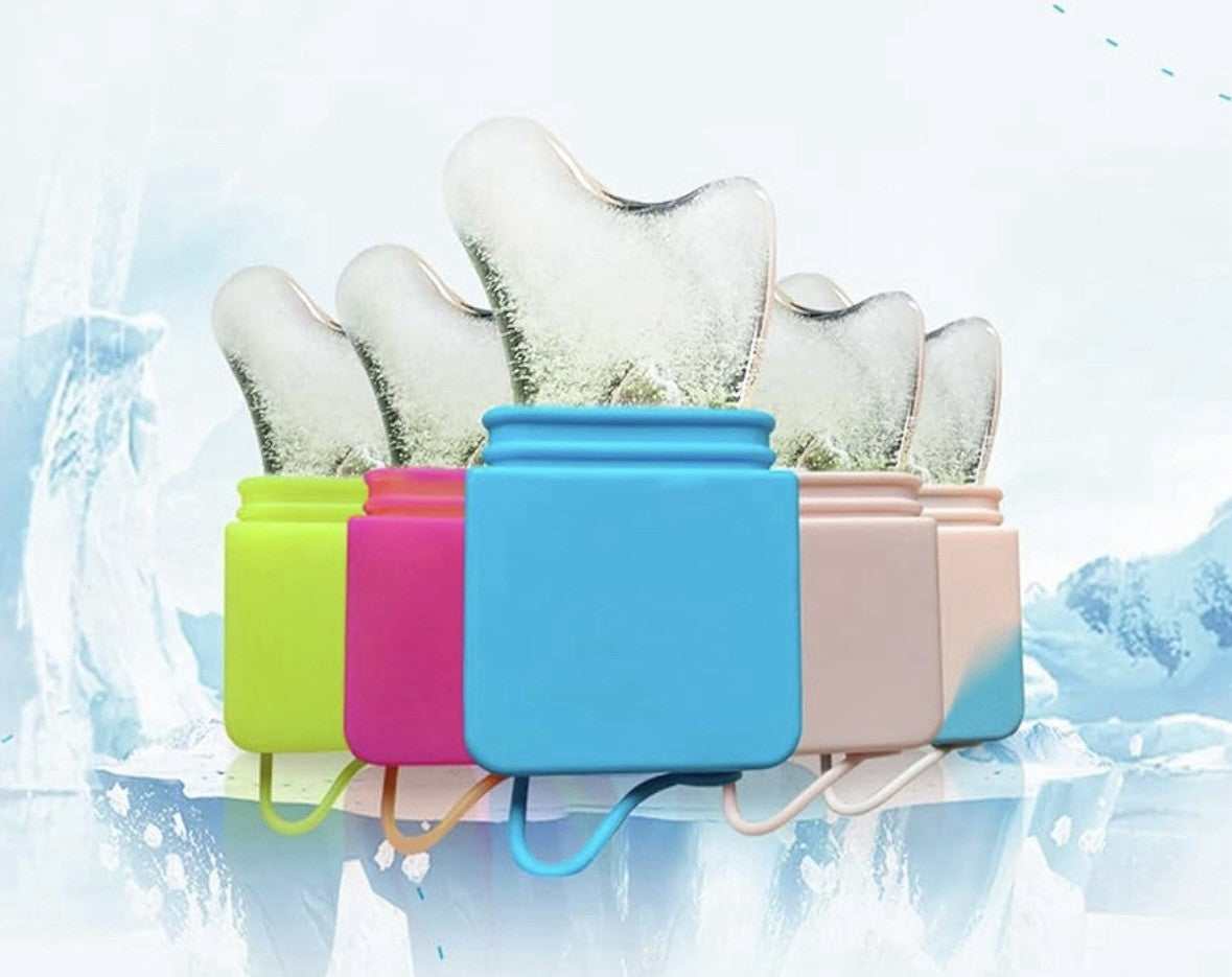 Ice Face Roller Gua Sha Guasha Sculpt Depuff Cool Facial Eyes Skin Mould UK