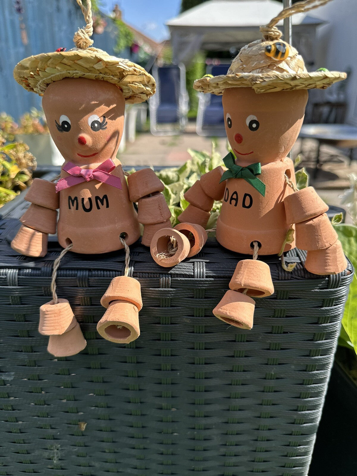 Flower Plant Pot Men Lady Terracotta Bill Ben Garden Ornament Mum personalise