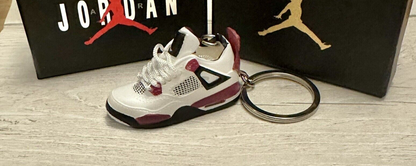 Mini Nike Jordan 4 3D Trainer sneaker Keyring Bordeaux Wine Shoe No Box