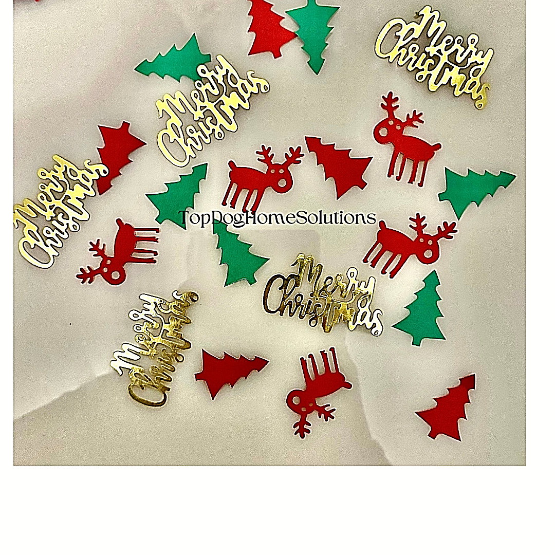 Christmas Table Confetti Xmas Trees Reindeer Decoration Sprinkles Party 100 pcs