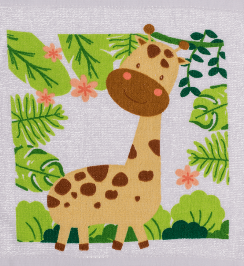 Xmas Safari Zoo Animals Magic Flannel Towel Kids Wash Face Cloth Monkey Bath