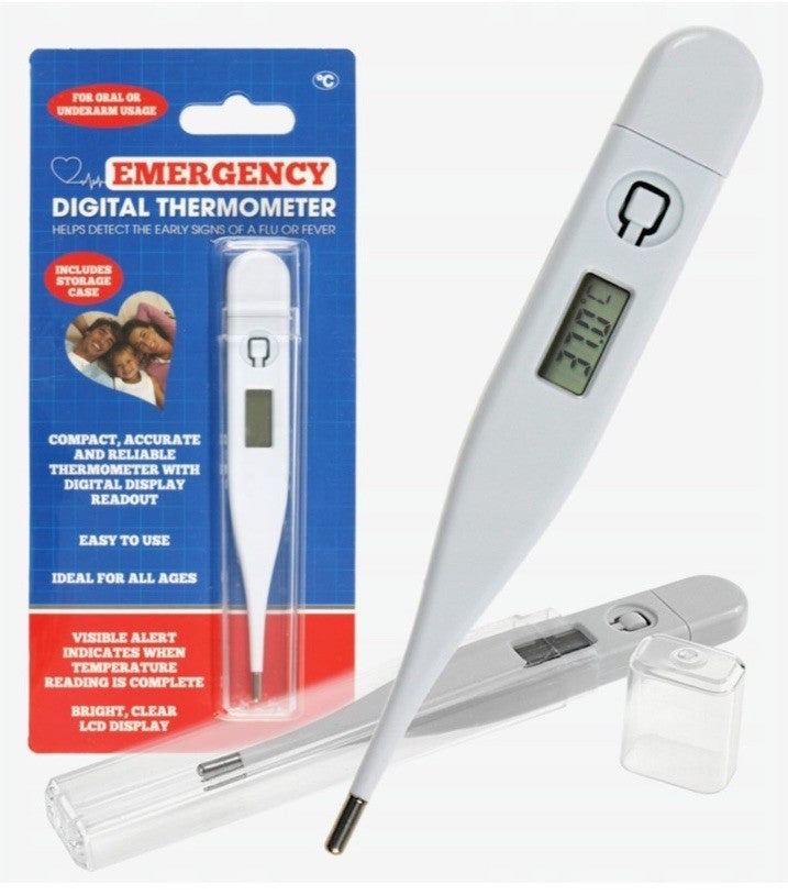 Digital Thermometer Medical LCD Temperature Alarm Baby Adult Oral Ear Arm Fever
