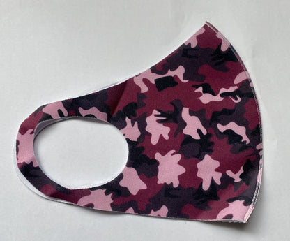 Ladies washable soft face mask pink camouflage Fabric Covering reusable 