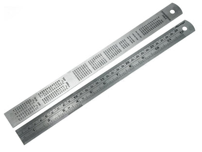 2 pk 6" 150mm 12" 300mm precision Steel Ruler Metric Metal Rule Engineering