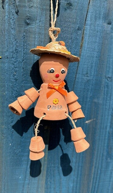 Flower Plant Pot Men Lady Terracotta Bill Ben Garden Ornament Mum personalise