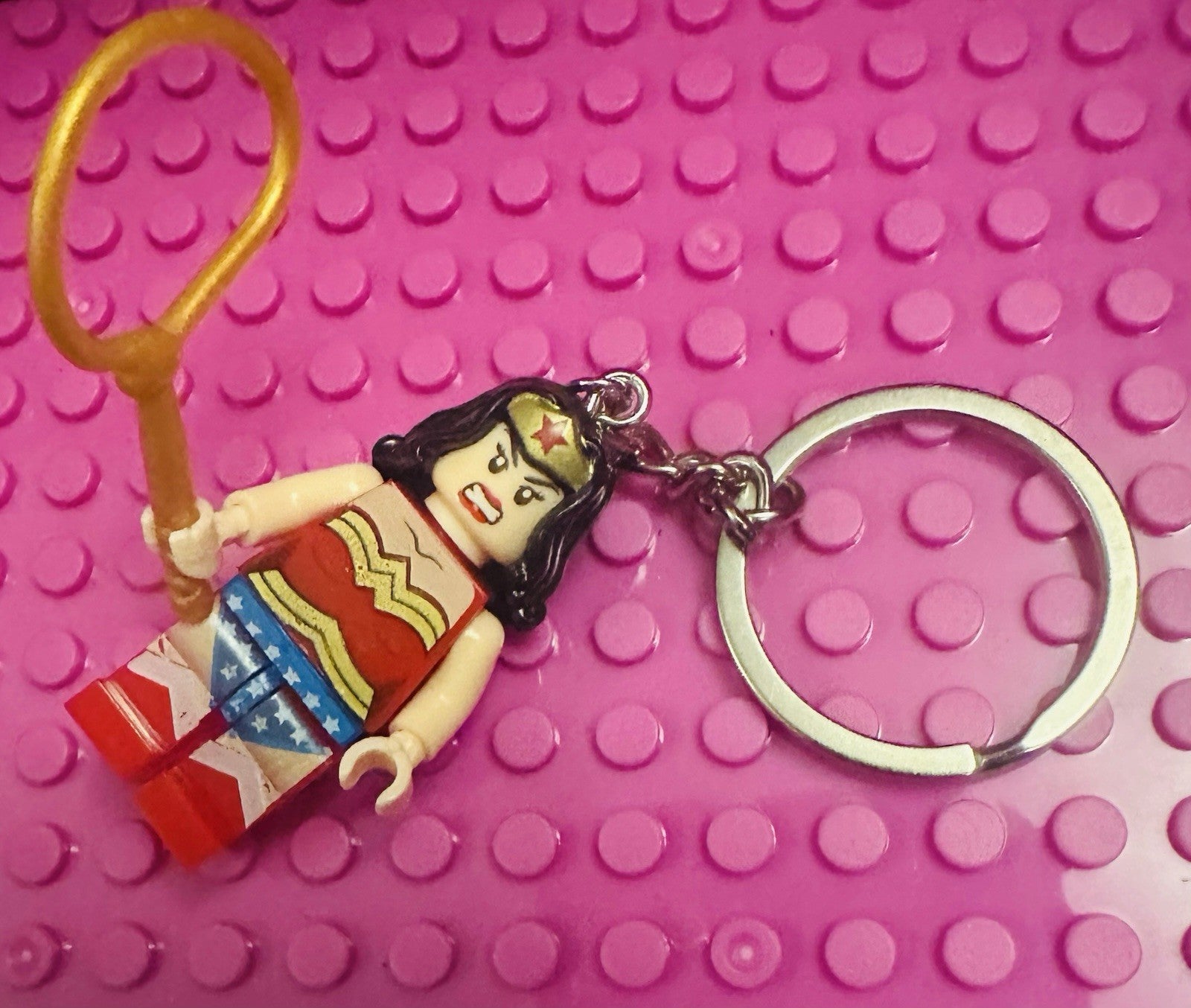 Wonder Woman Keyring  Funny Angry DC Bag Charm Car Chain Key Gift