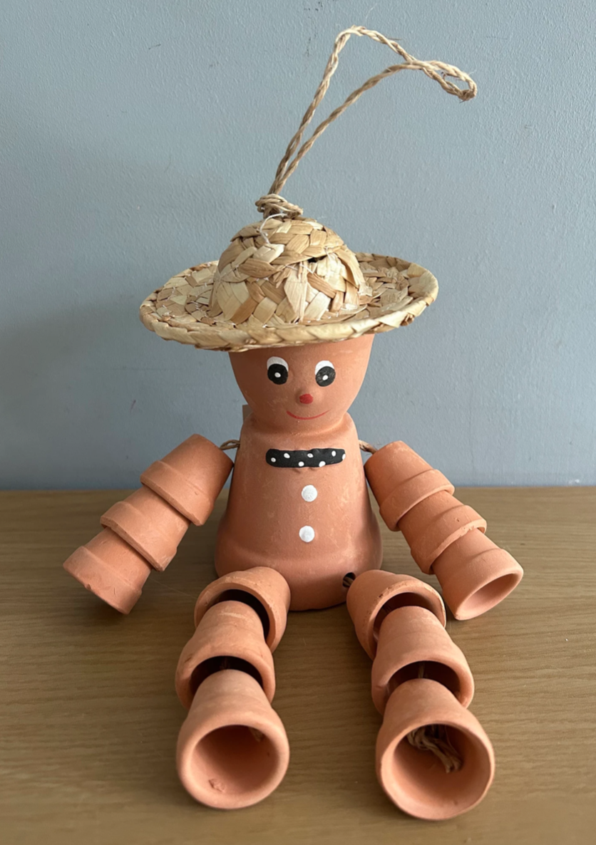 Flower Plant Pot Men Lady Terracotta Bill Ben Garden Ornament Mum personalise