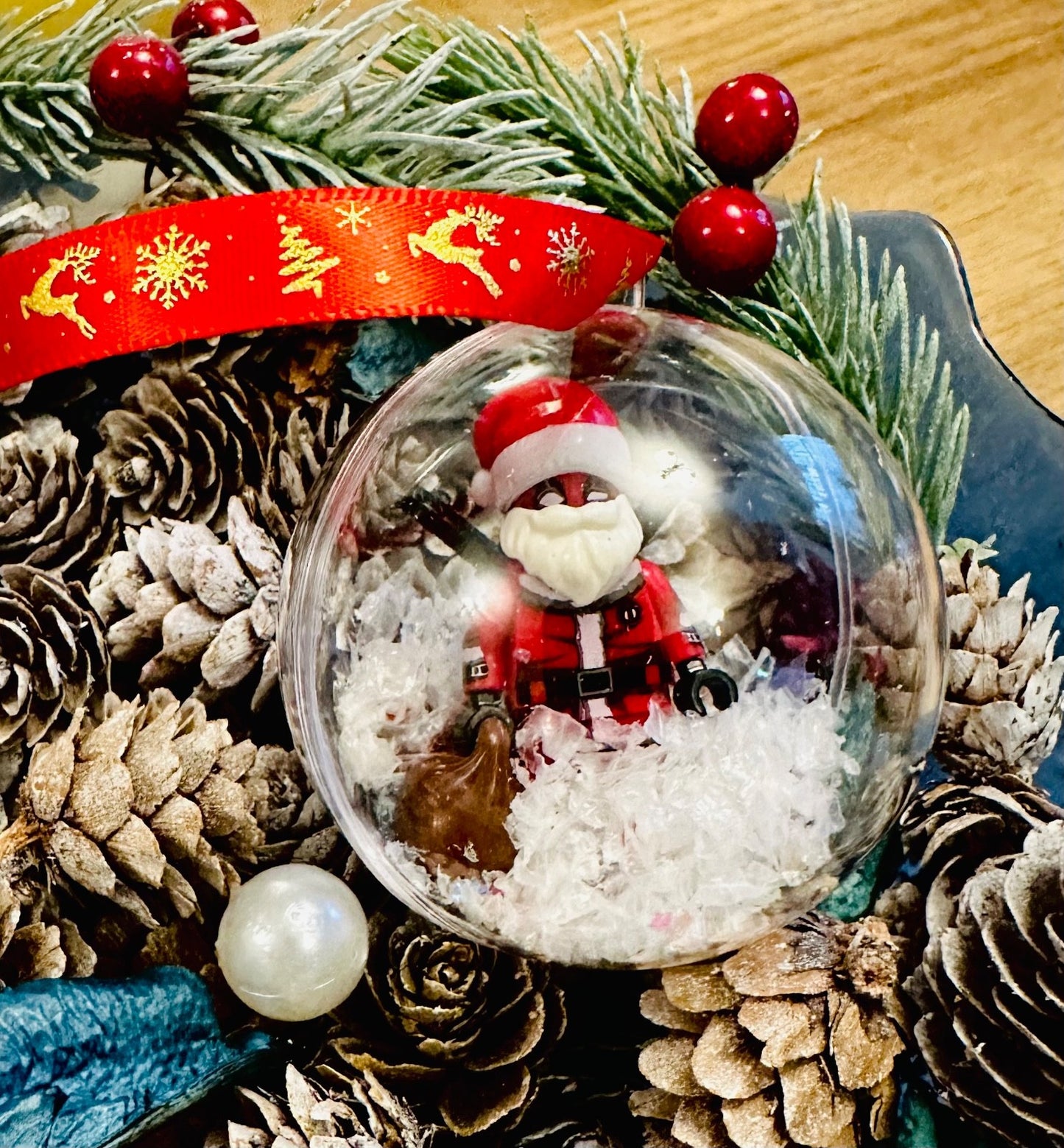Christmas Marvel Mini Figure Bauble Hanging Snowflake Tree 3D Spiderman Handmade