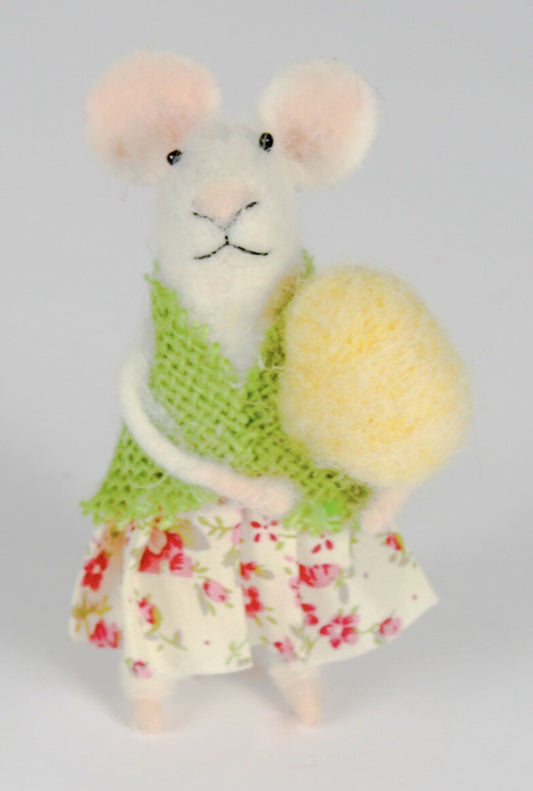 Felt Easter Egg Lady Mouse Hanging Decoration Spring Dress Jacket Gift Present