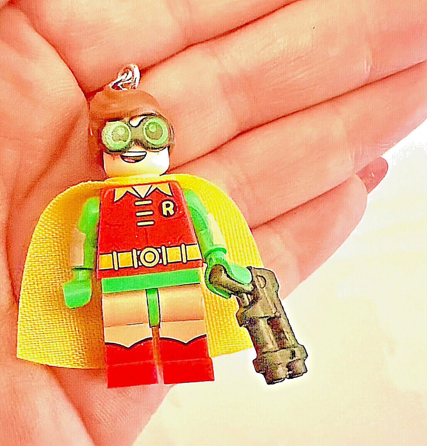 Batman Figure Keyring Couples Love Pink Batgirl Mini DC Bag Charm Gift Car Key