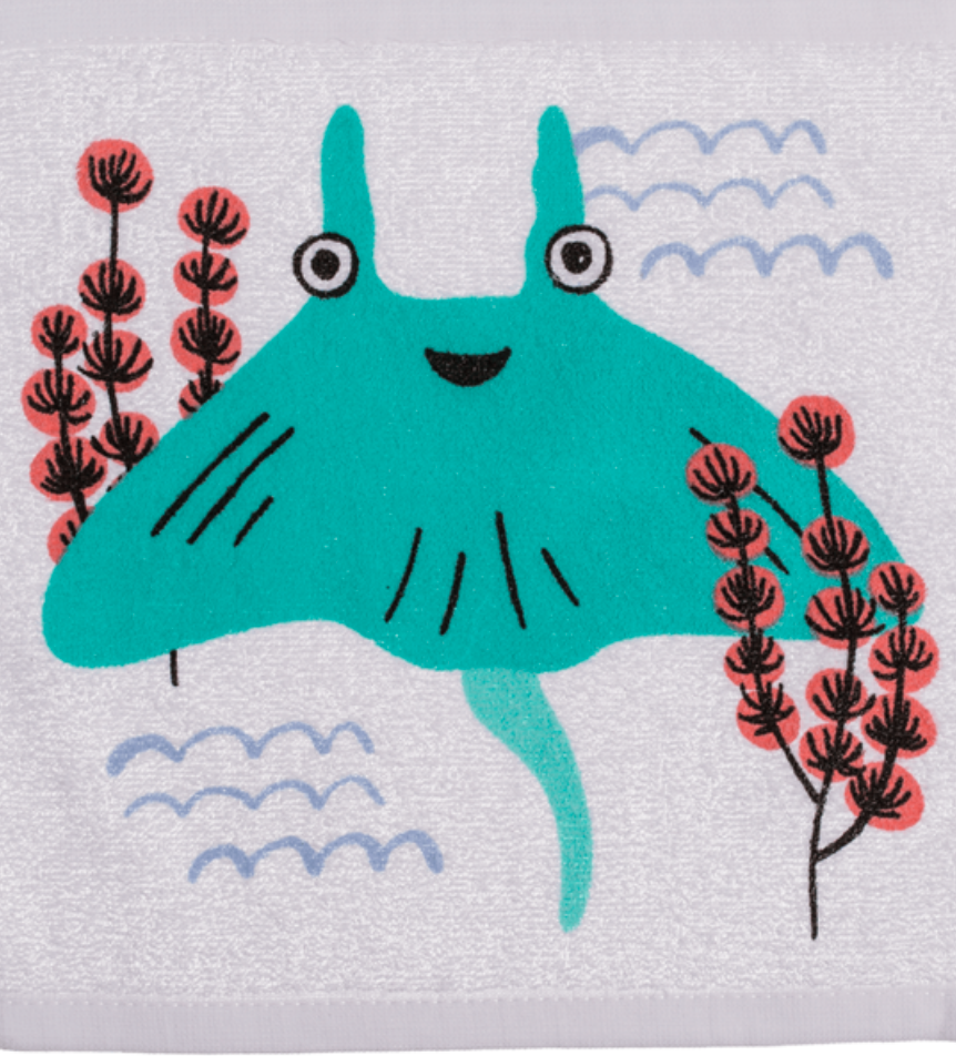 Xmas Sealife Fish Shark Magic Flannel Towel Kids Wash Cloth Bath Seahorse Nemo