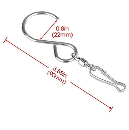 10 Swivel S Hooks Clip Hanging Windchime Suncatcher Rotating Garden Bird Steel
