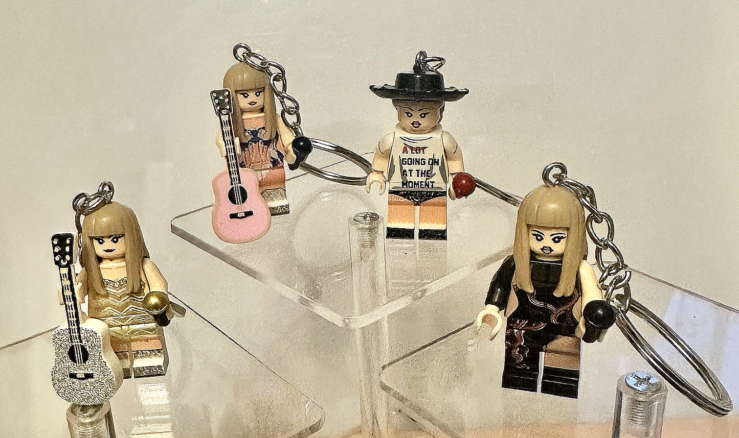 Cute Taylor Inspired 3D Mini Figure Keyring Keychain Eras Gift Music Pop Singer