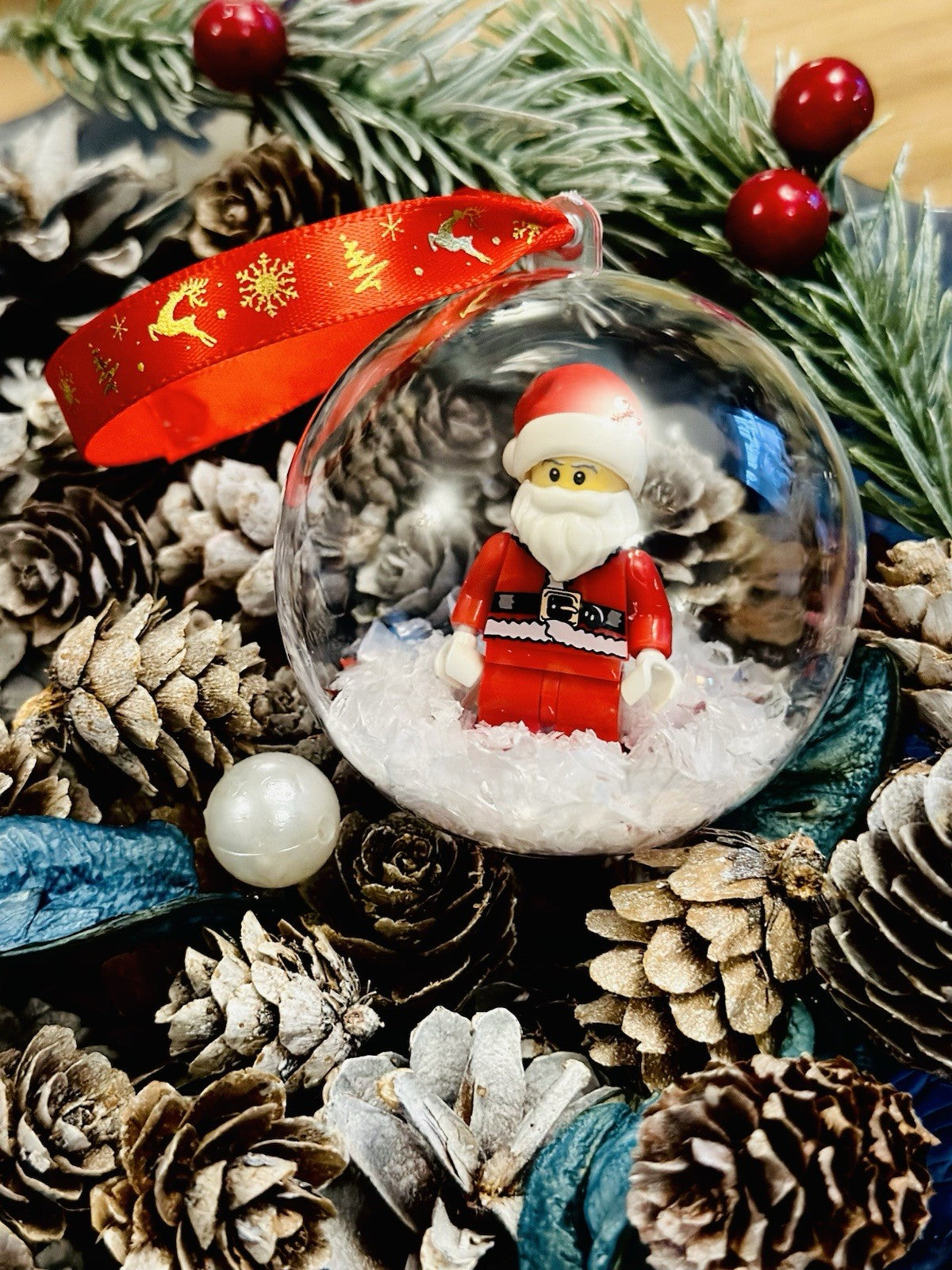 Christmas Grinch Santa Mini Figure Bauble Hanging Snowflake Tree 3D  Handmade