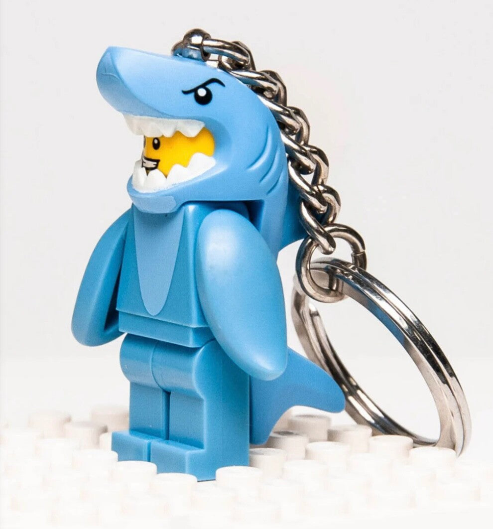 Couples matching Valentines Blue & Pink Shark suit Man Girl Keyring Car keys