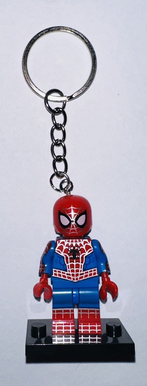 SPIDER-MAN KEYRING MARVEL BLUE & RED FIGURE CAR KEYS SUPERHERO INC GIFT BAG