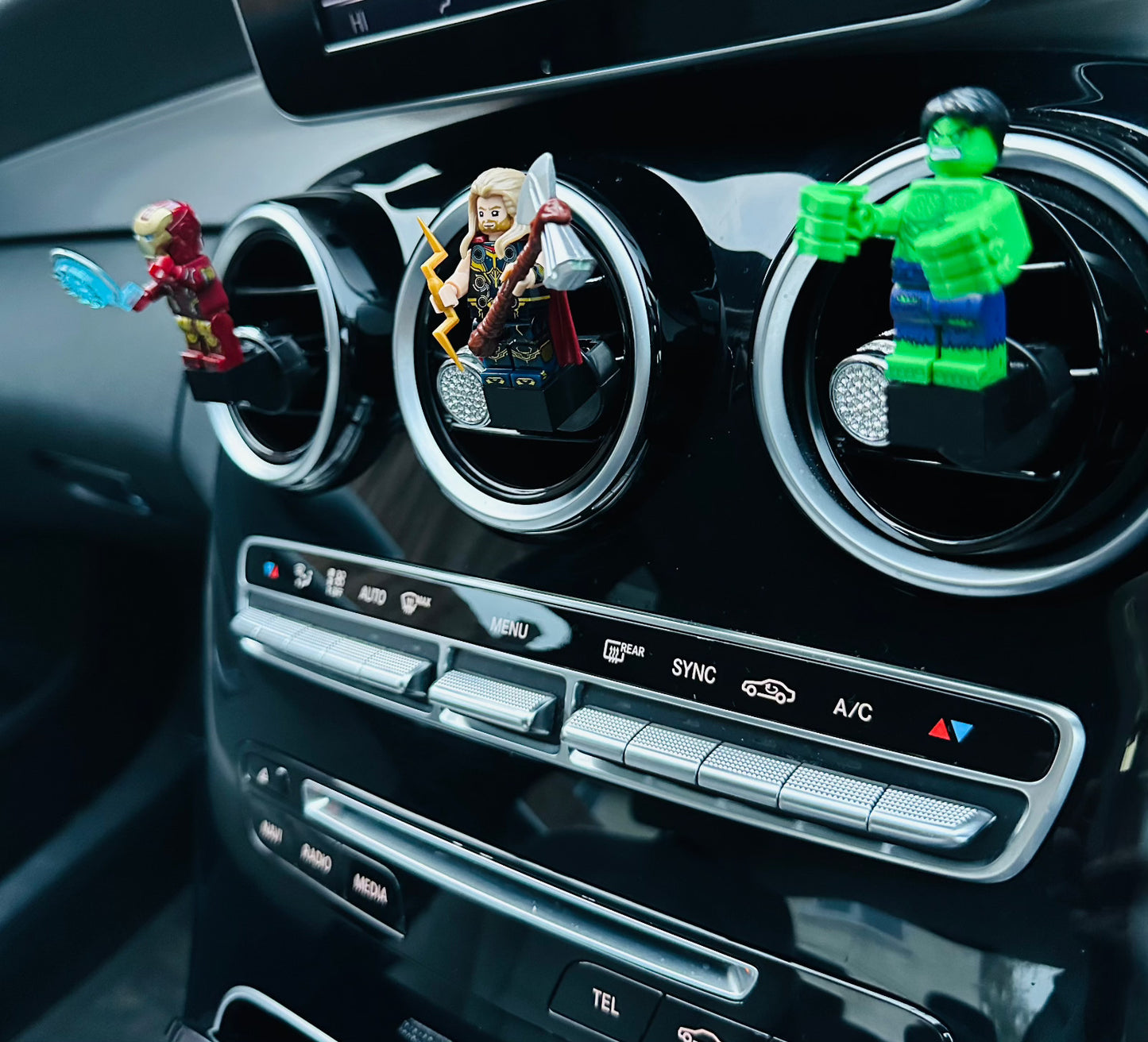 Marvel Hulk Thor Air Freshener Mini Figure Car Clip Vent Scent Fathers Day Gift