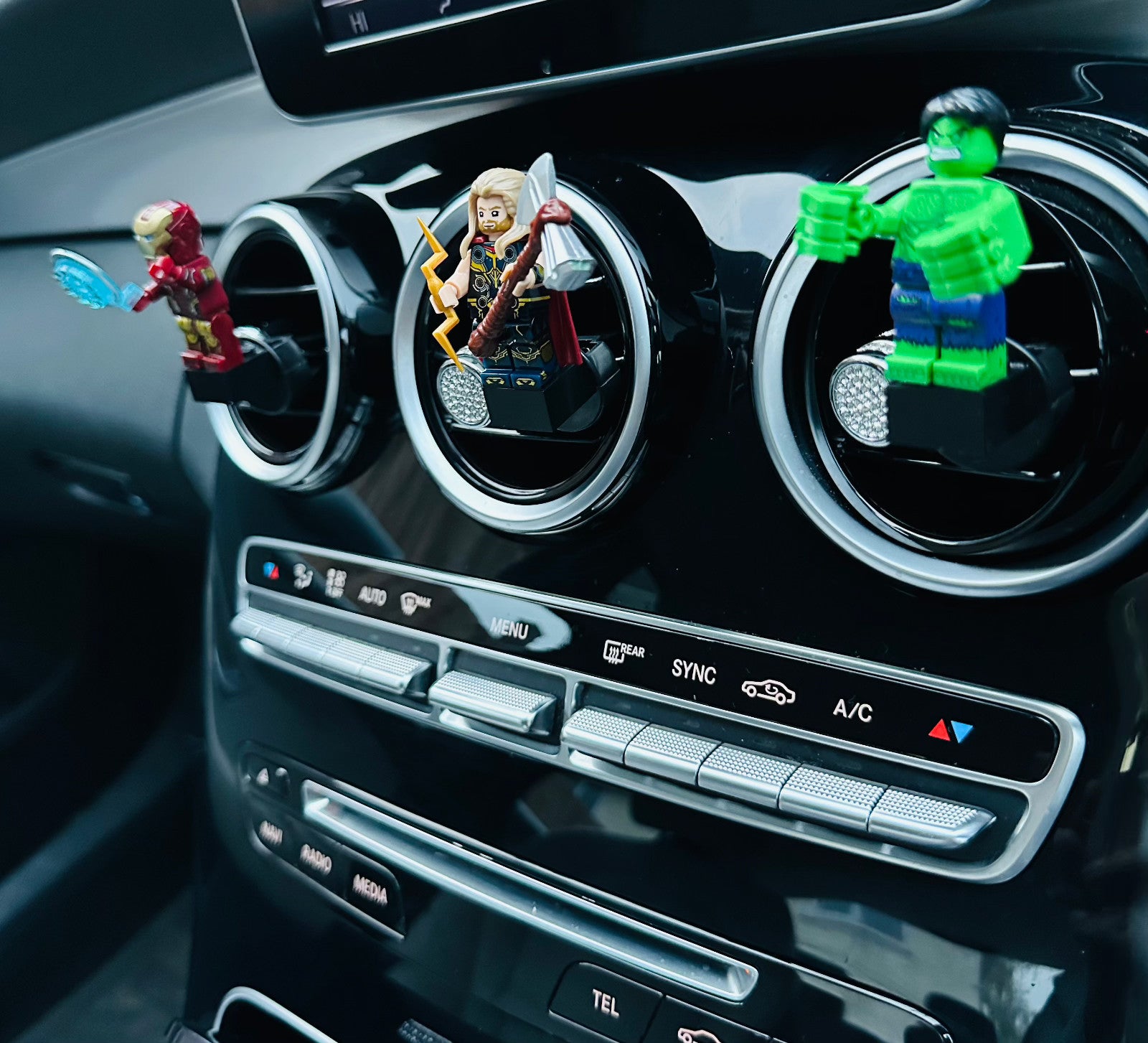 Marvel Hulk Thor Air Freshener Mini Figure Car Clip Vent Scent Fathers Day Gift
