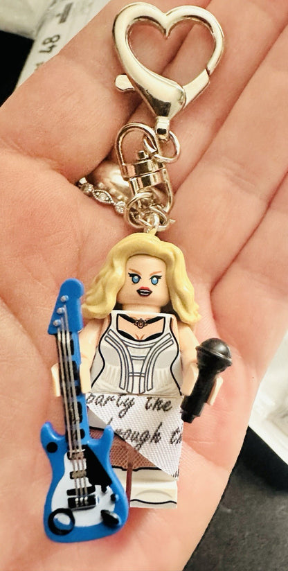 Cute Taylor Inspired 3D Mini Figure Keyring Keychain Eras Gift Music Pop Singer